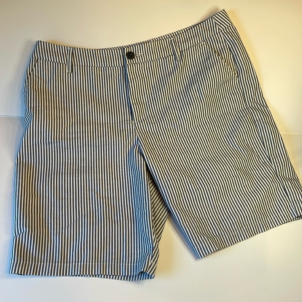 Croft and Barrow Bermuda shorts blue and white striped